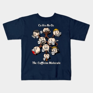 Chemistry Caffeine Molecule Kids T-Shirt